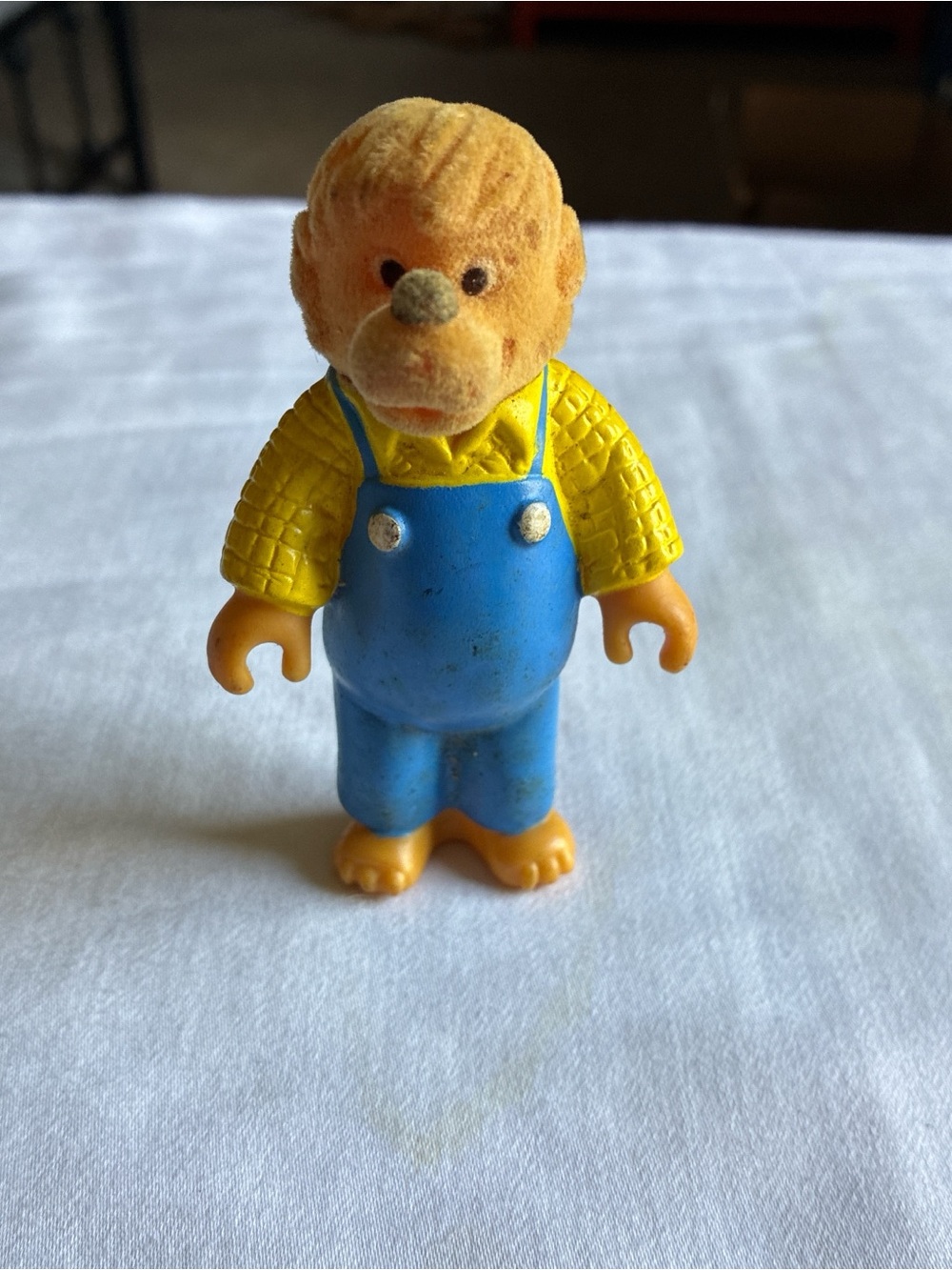 Overalls Bear Toy Figure - Yellow & Blue